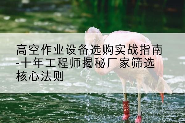 太白剪叉式升降机厂家-高空作业设备选购实战指南-十年工程师揭秘厂家筛选核心法则