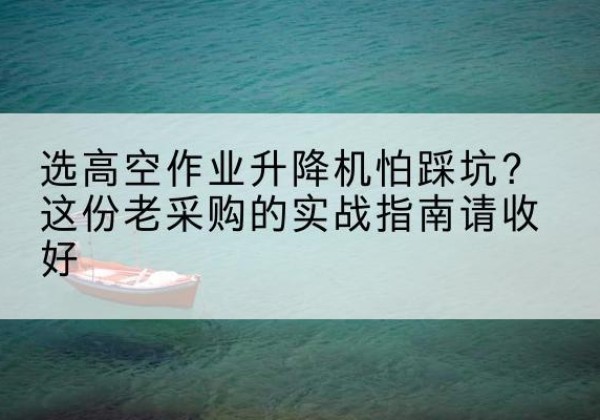 太白高空作业升降机厂家推荐-选高空作业升降机怕踩坑？这份老采购的实战指南请收好